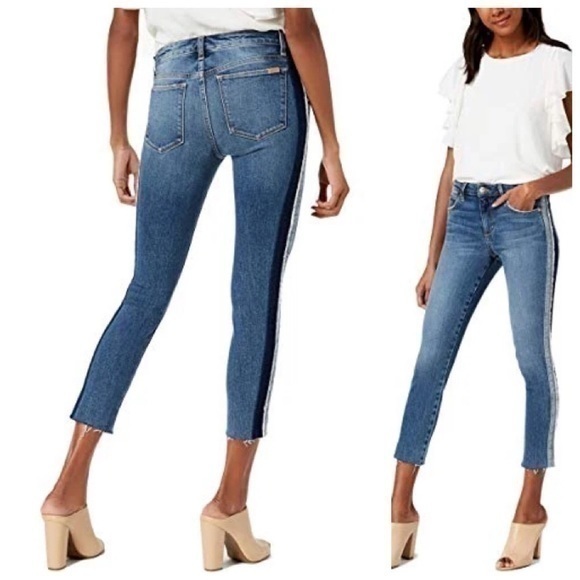 Joe's Jeans Icon Mid-Rise Skinny Jeans Blue Side Stripe Nwt Plus Size 34 18 2x